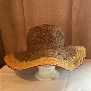 Woolrich Toyo Straw Hat Sun Hat Floppy Brown Women’s O/S